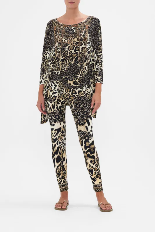 SCOOP NECK SLOUCH TEE WILDCAT SOIREE sold by Camilla