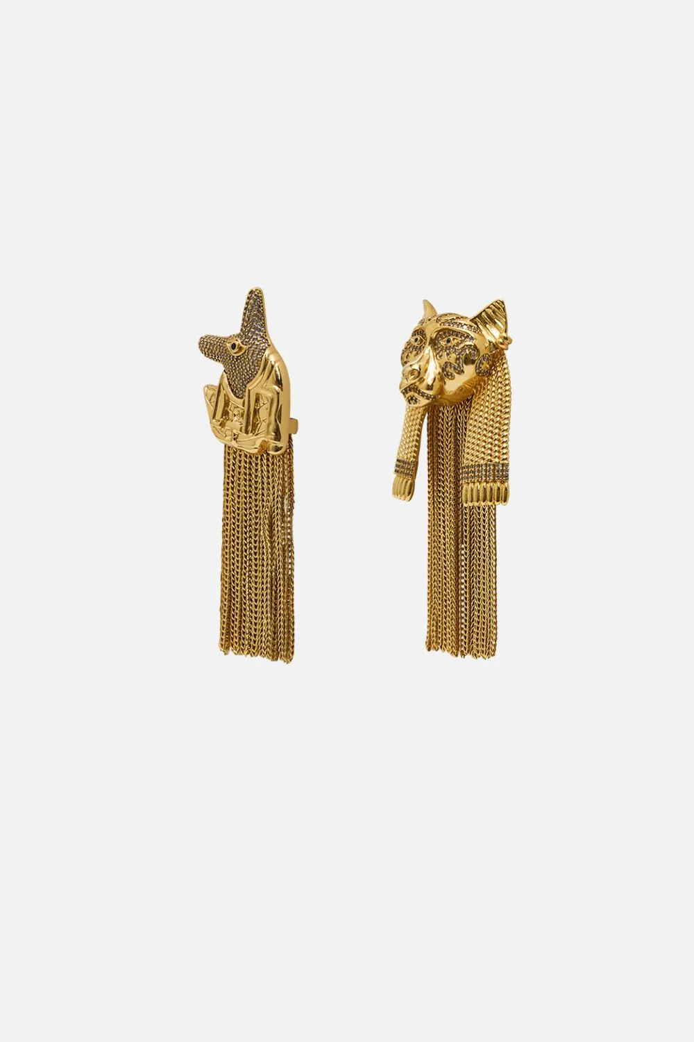 GLOBAL NOMAD TASSEL EARRINGS GOLD sold by Camilla product image thumbnail 5