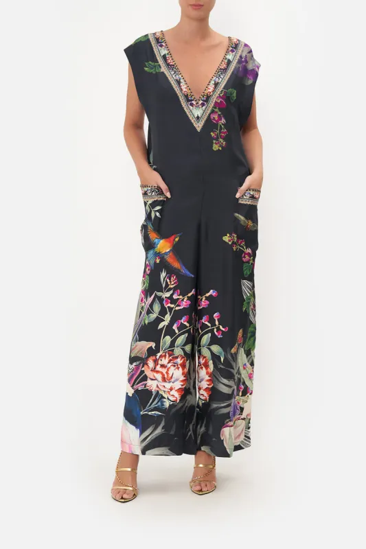V NECK JUMPSUIT WITH PATCH POCKETS PARADISO PLACE sold by Camilla