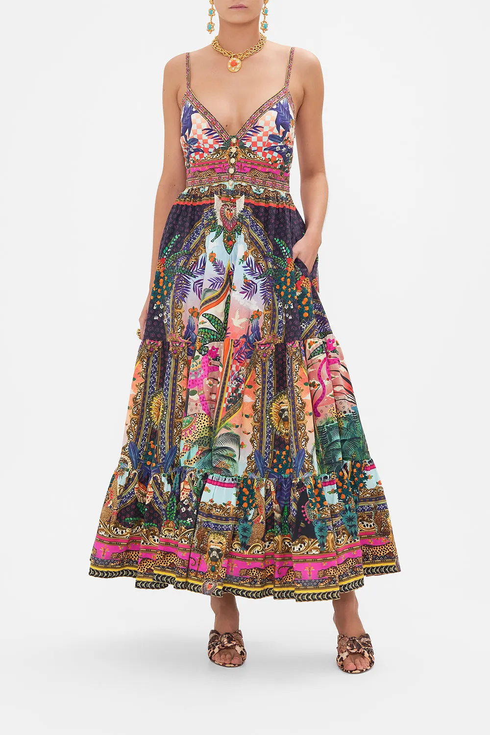 ORGANIC COTTON TIERED BODICE DRESS ALESSANDROS ATLANTIS sold by Camilla