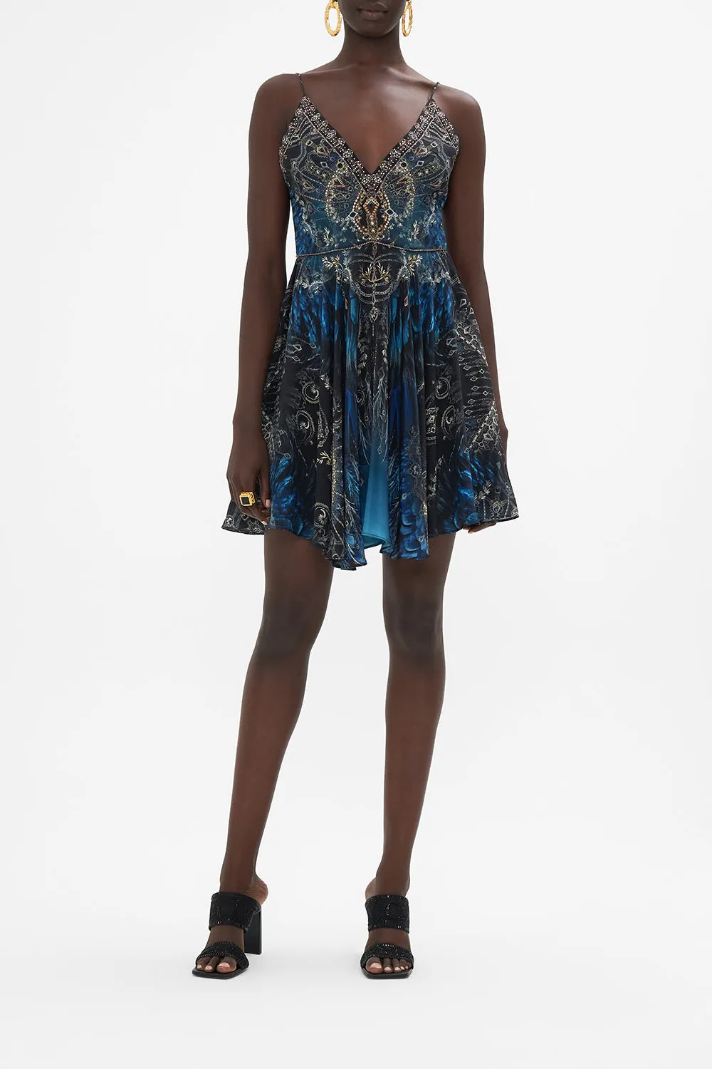 ROULEAUX STRAP V-NECK MINI DRESS GROUND CONTROL sold by Camilla