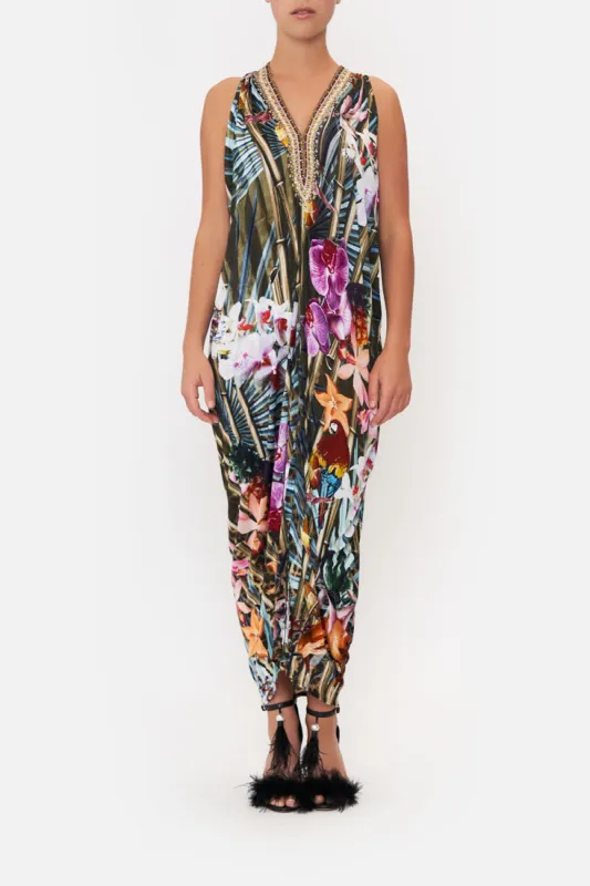 SIDE COWL JERSEY DRESS PASSPORT TO PARADISE sold by Camilla