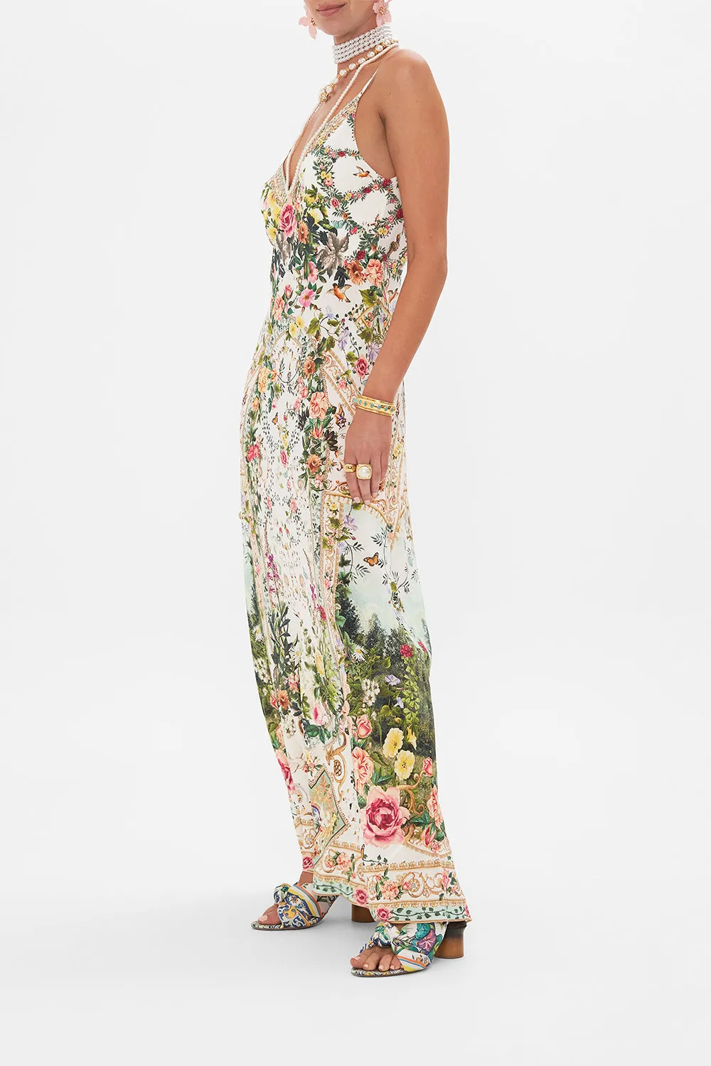 V NECK FULL LENGTH BIAS SLIP DRESS RENAISSANCE ROMANCE sold by Camilla product image thumbnail 4