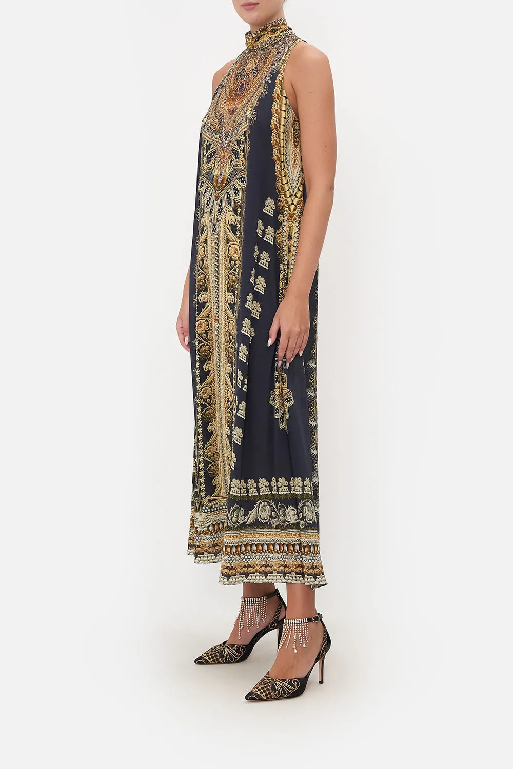 HIGH NECK DRESS WITH BACK NECK TIE ITS ALL OVER TORERO sold by Camilla product image thumbnail 4