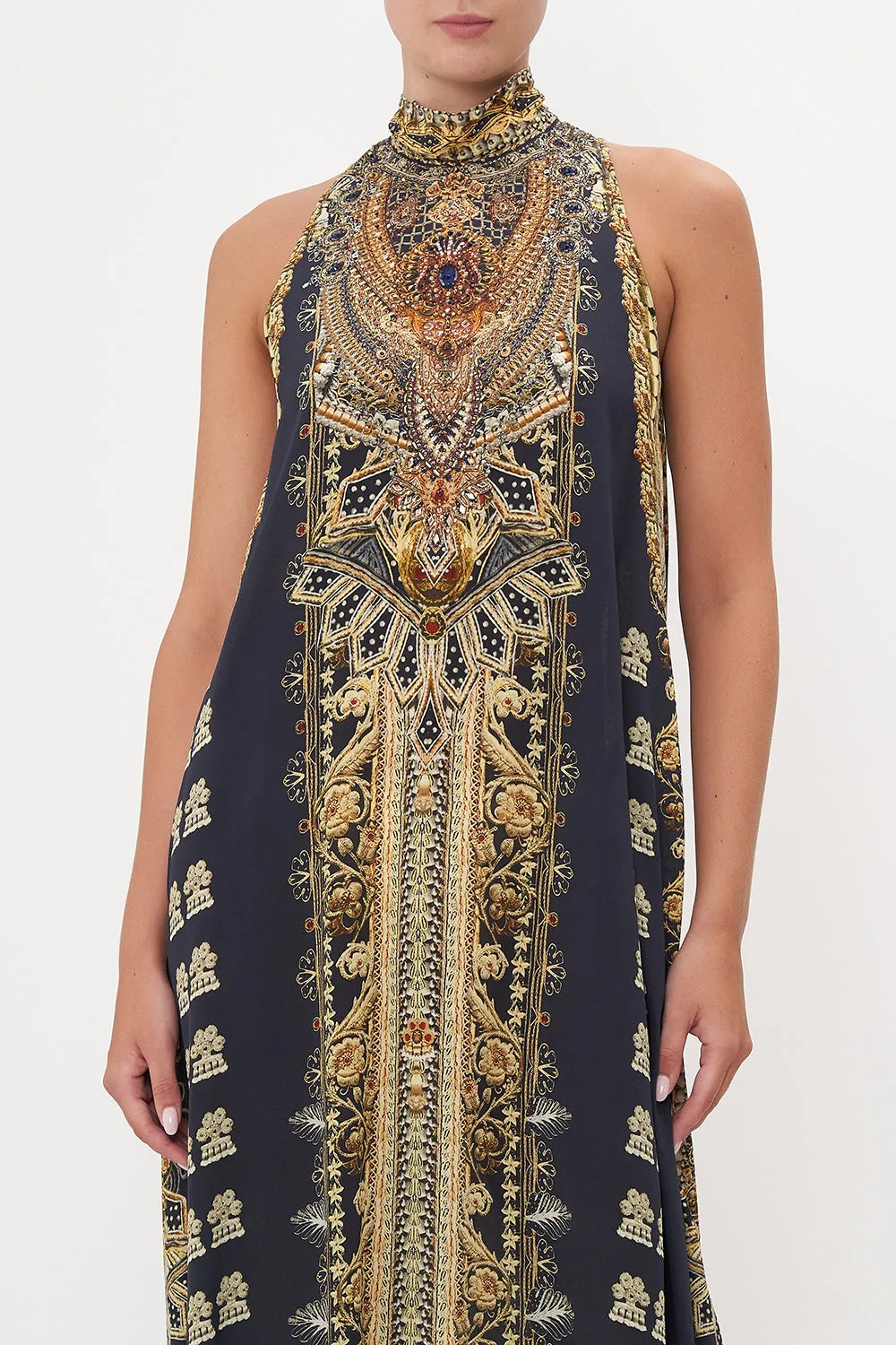 HIGH NECK DRESS WITH BACK NECK TIE ITS ALL OVER TORERO sold by Camilla product image thumbnail 5