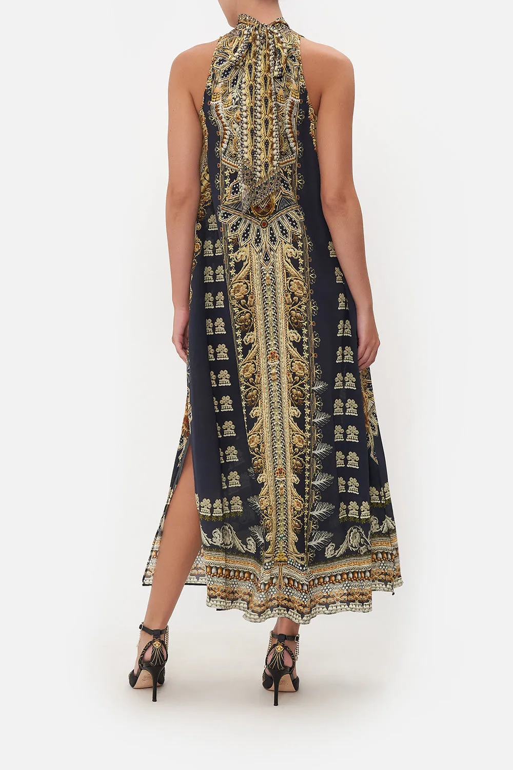 HIGH NECK DRESS WITH BACK NECK TIE ITS ALL OVER TORERO sold by Camilla product image thumbnail 2