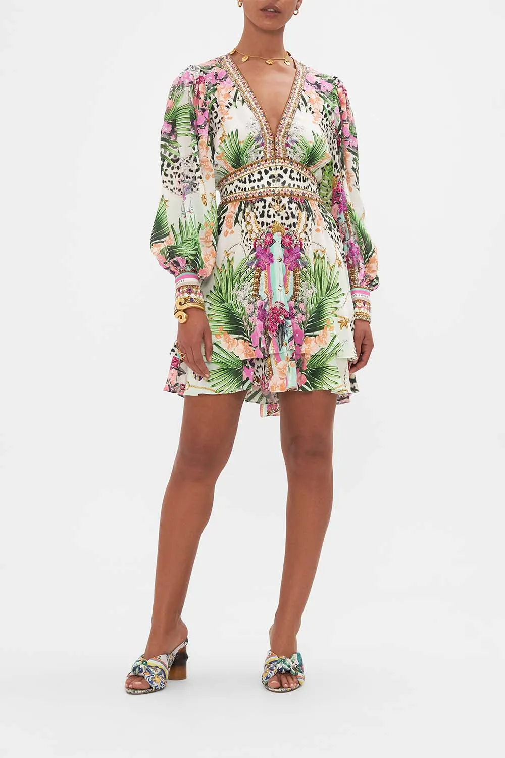 BUTTON FRONT FRILL DRESS DEAR AMORE MIO sold by Camilla