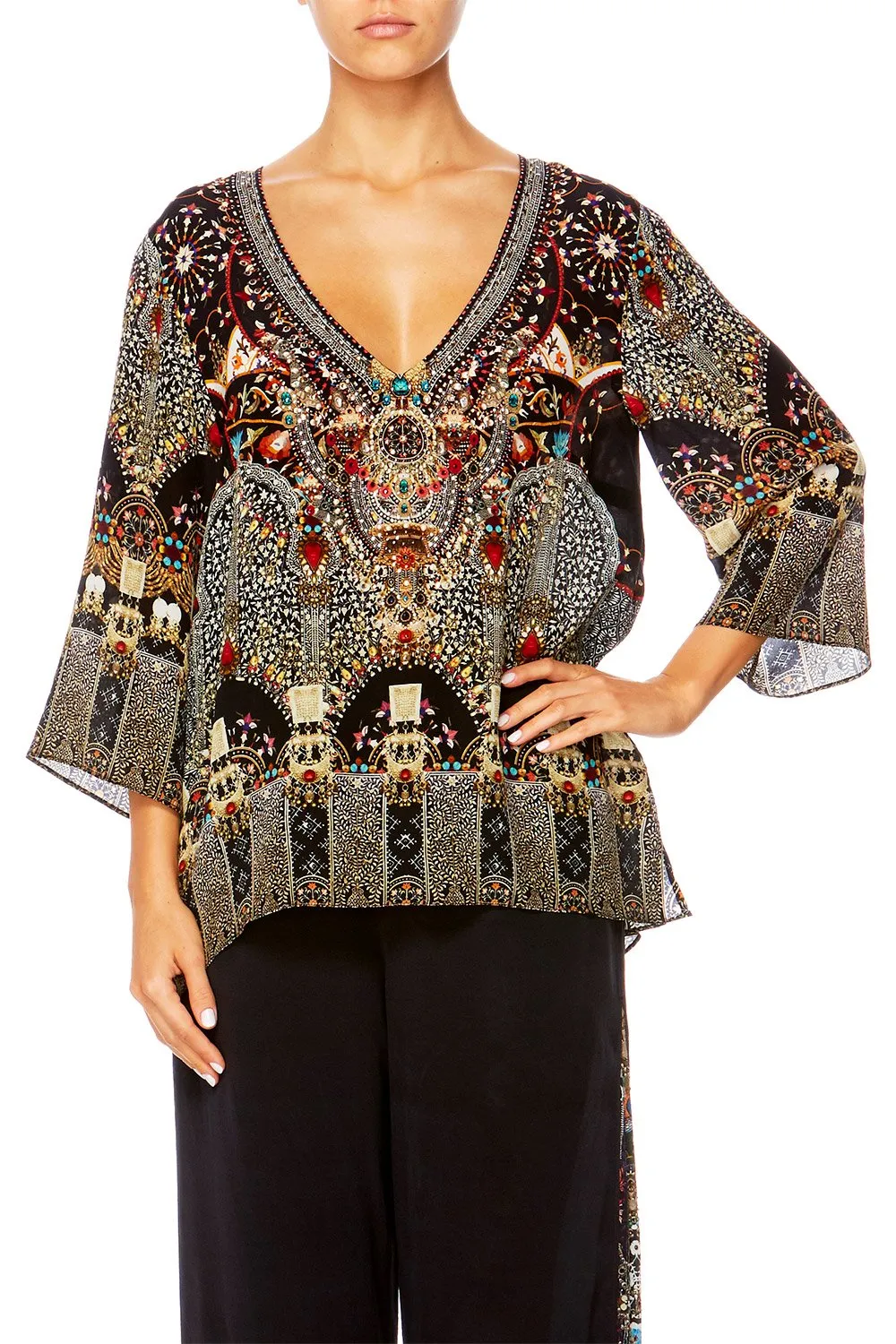 V-NECK OVERSIZED BLOUSE CHAMBER OF REFLECTIONS sold by Camilla product image thumbnail 5