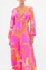 PLUNGE NECK LONG DRESS A HEART THAT FLUTTERS sold by Camilla