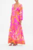 PLUNGE NECK LONG DRESS A HEART THAT FLUTTERS sold by Camilla