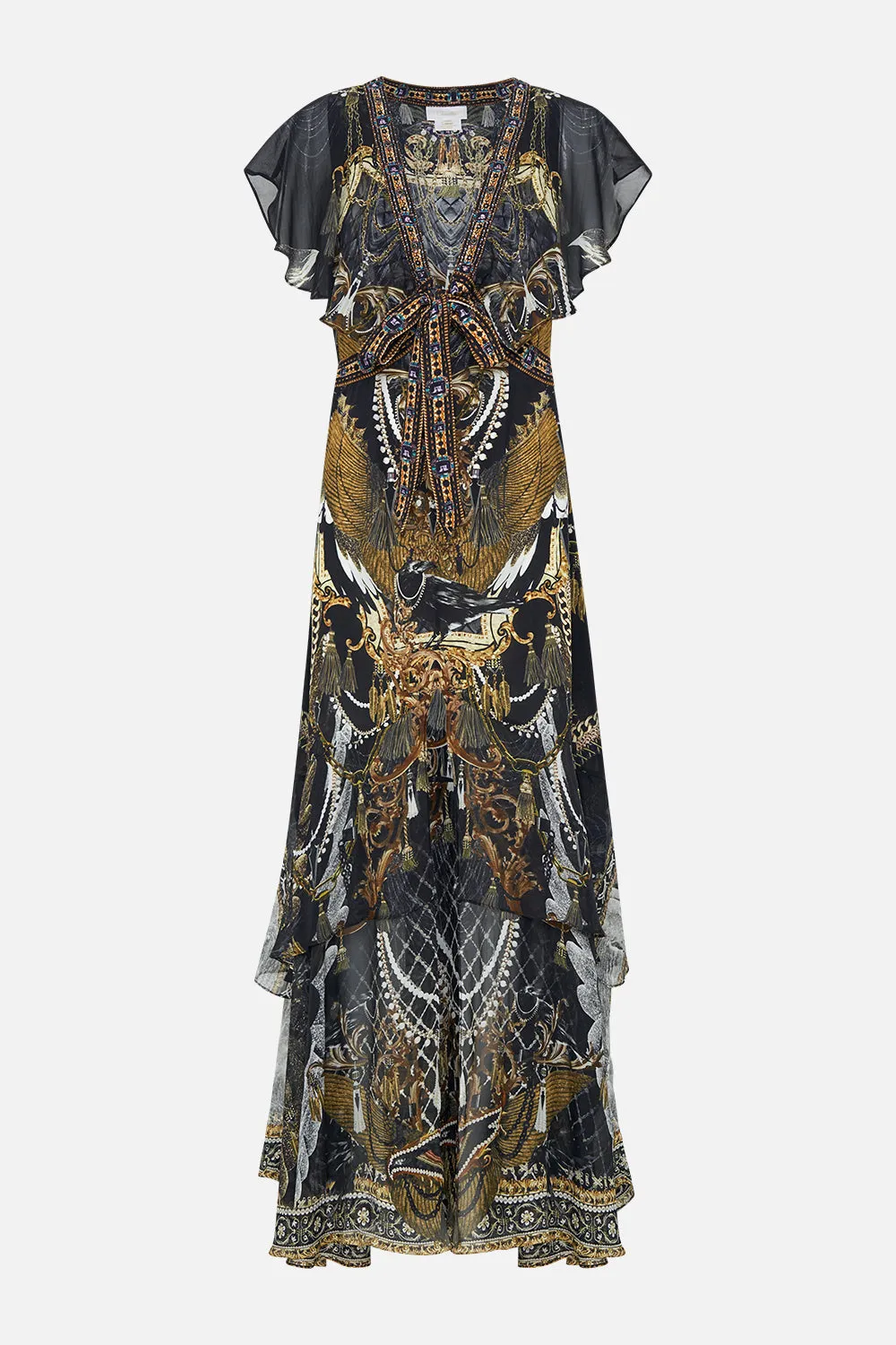 TIE FRONT MAXI WITH CENTRE FRONT SPLIT RAVIN RAVEN sold by Camilla product image thumbnail 3