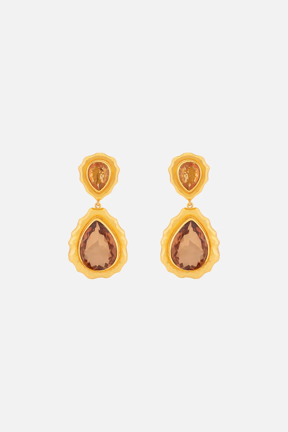 PAULINA CITRINE QUARTZ EARRINGS MULTI sold by Camilla