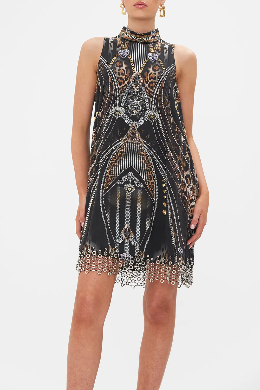 HIGH COLLAR SHIFT DRESS CHAOS IN THE COSMOS sold by Camilla product image thumbnail 5