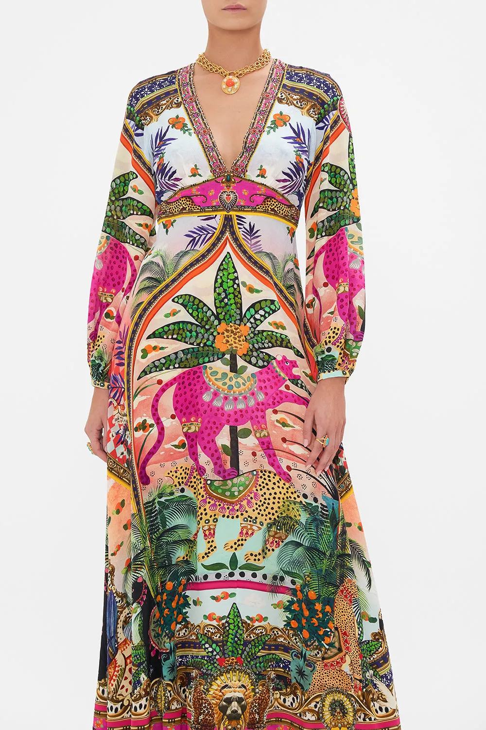 PRINTED LANTERN SLEEVE DRESS ALESSANDROS ATLANTIS sold by Camilla product image thumbnail 5