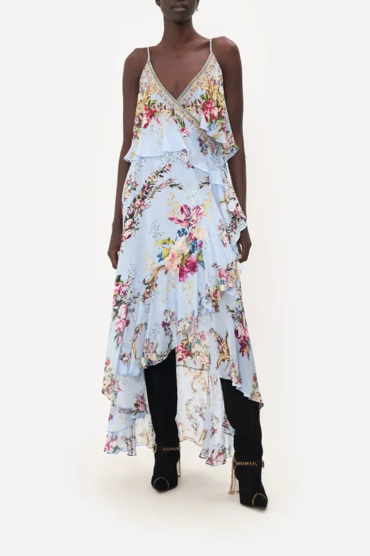 RUFFLE OVERLAYER WRAP DRESS FLORAFUL sold by Camilla