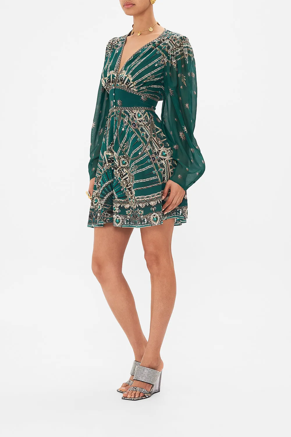 DROP SLEEVE DRESS WITH WAISTBAND A VENICE VEIL sold by Camilla product image thumbnail 4