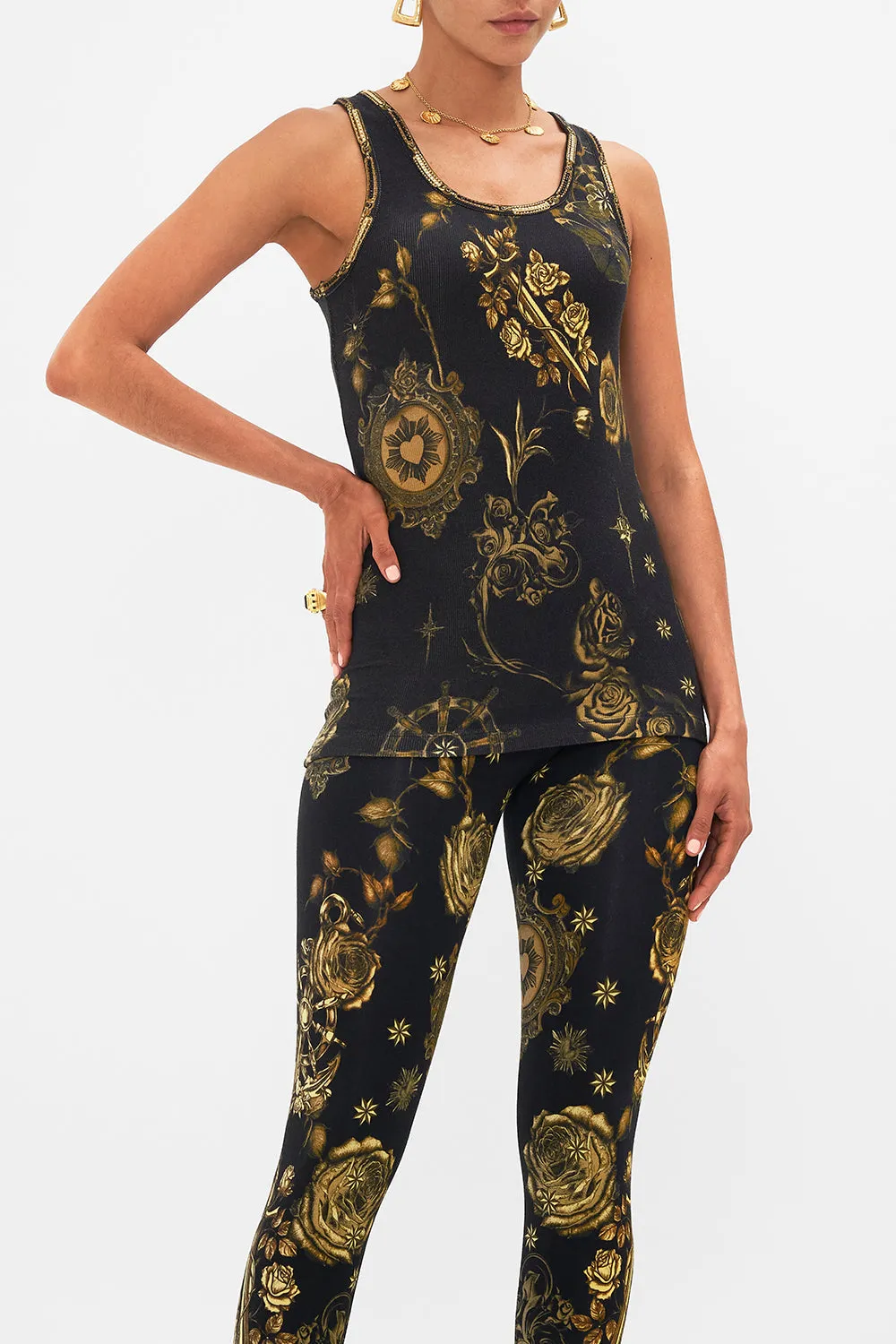 JERSEY SCOOP NECK TANK TOP SO SAYS THE ORACLE sold by Camilla product image thumbnail 5