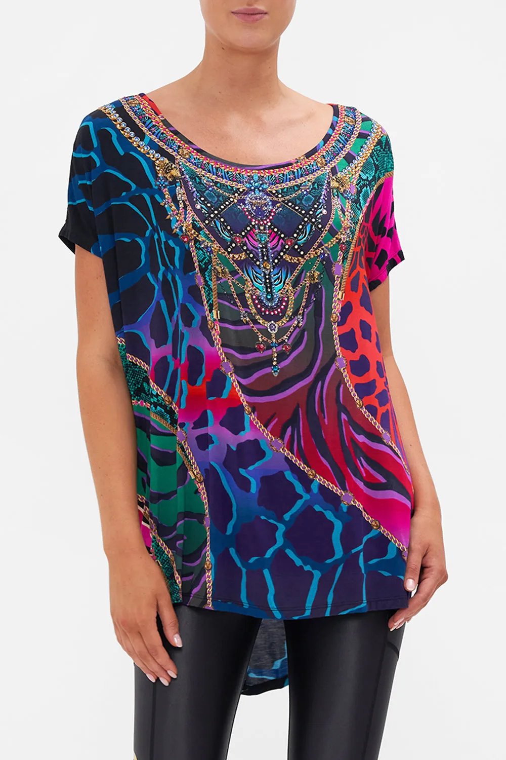 LOOSE FIT TEE UNDER THE NEON SUN sold by Camilla product image thumbnail 5