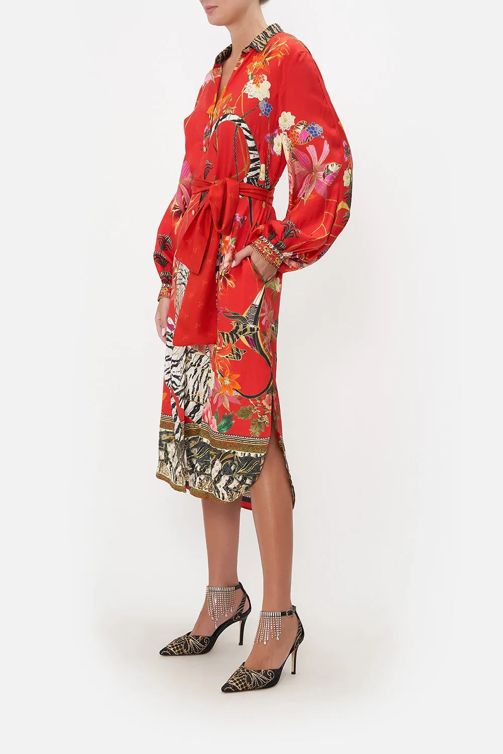 HIGH LOW MIDI SHIRT DRESS THE LEGEND OF ZIBA sold by Camilla product image thumbnail 4