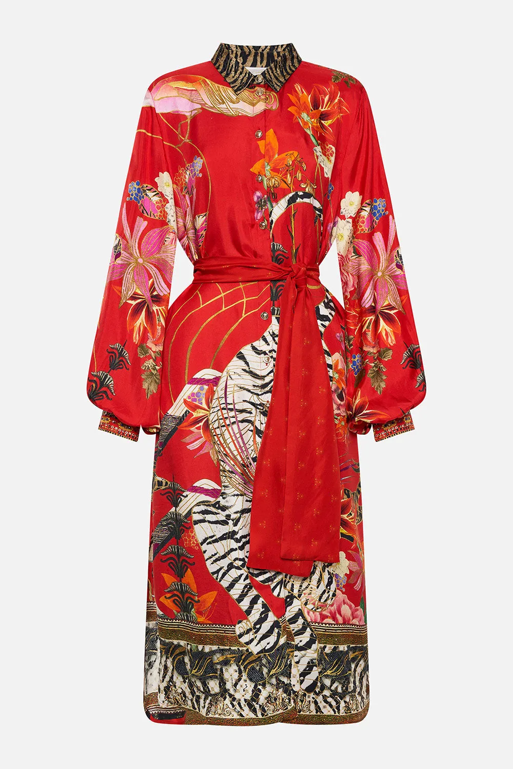 HIGH LOW MIDI SHIRT DRESS THE LEGEND OF ZIBA sold by Camilla product image thumbnail 3