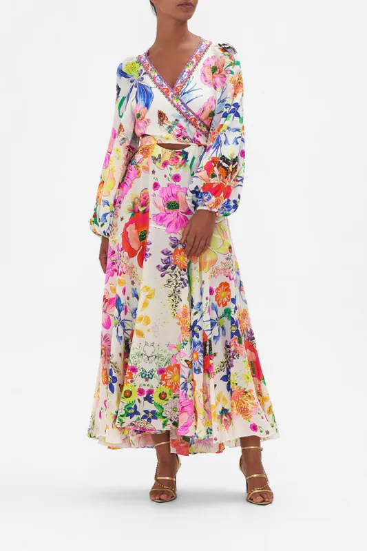 WRAP TIE DRESS WITH BLOUSON SLEEVE FAIRY GANG sold by Camilla