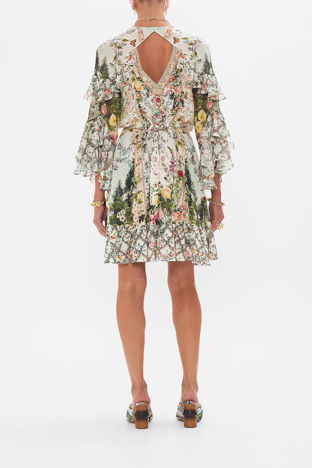 SHORT WRAP DRESS WITH RUFFLES RENAISSANCE ROMANCE sold by Camilla product image thumbnail 2