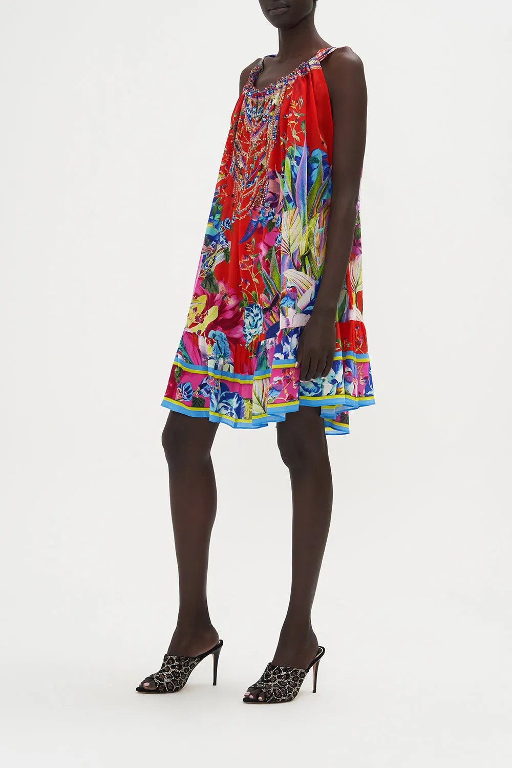 SHORT DRAWSTRING FRILL DRESS BIRDS OF A FEATHER sold by Camilla product image thumbnail 4