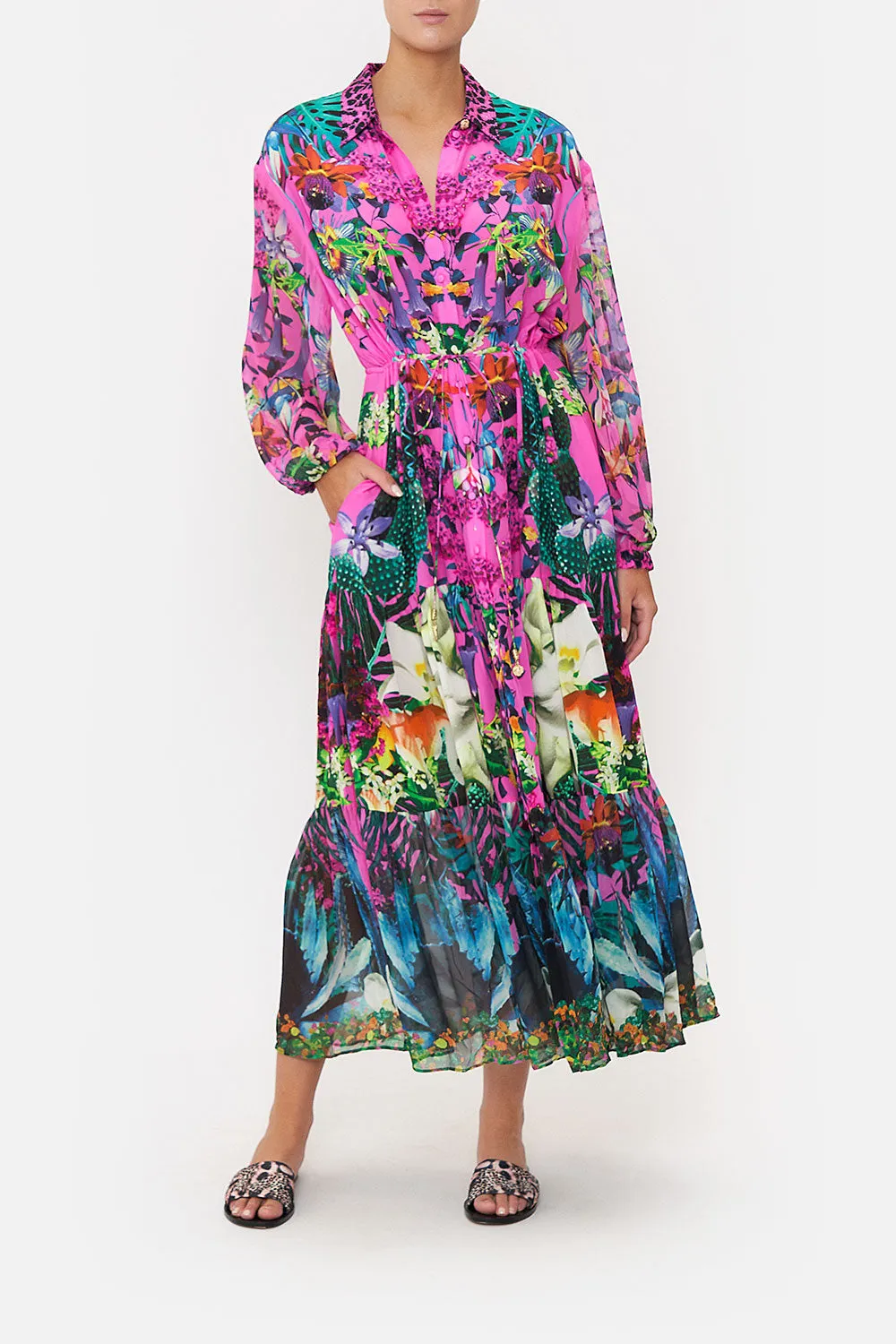 TIERED LONG SHIRT DRESS EXOTICA EROTICA sold by Camilla