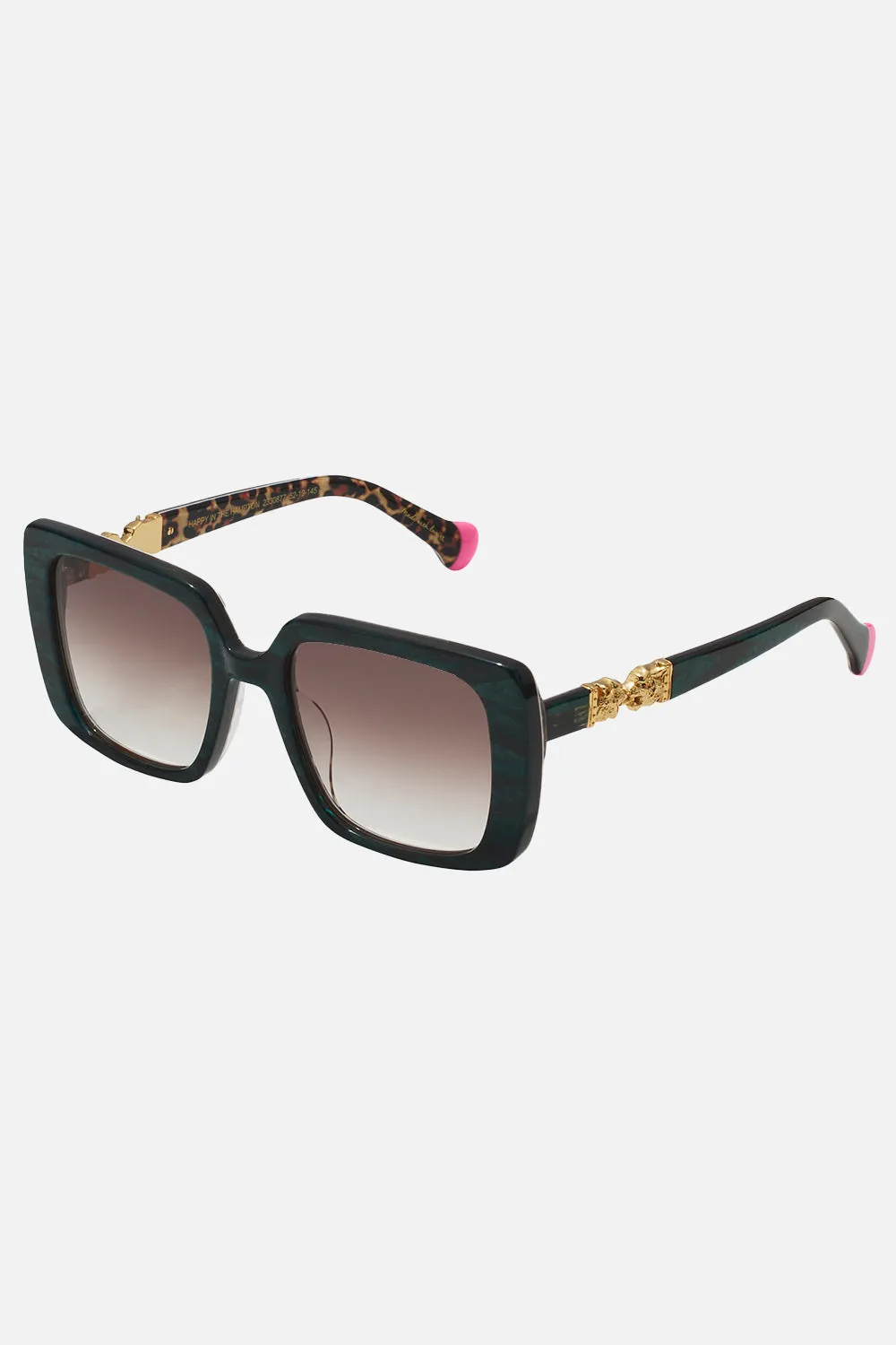 HAPPY IN THE HAMPTONS SUNGLASSES EMERALD MARBLE sold by Camilla