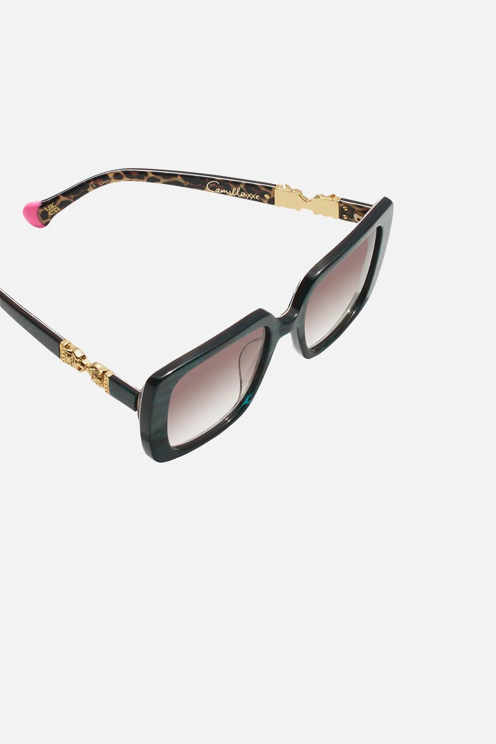 HAPPY IN THE HAMPTONS SUNGLASSES EMERALD MARBLE sold by Camilla product image thumbnail 3