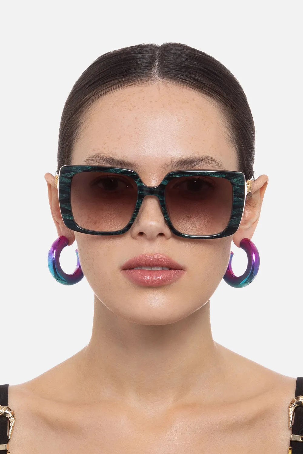 HAPPY IN THE HAMPTONS SUNGLASSES EMERALD MARBLE sold by Camilla product image thumbnail 4