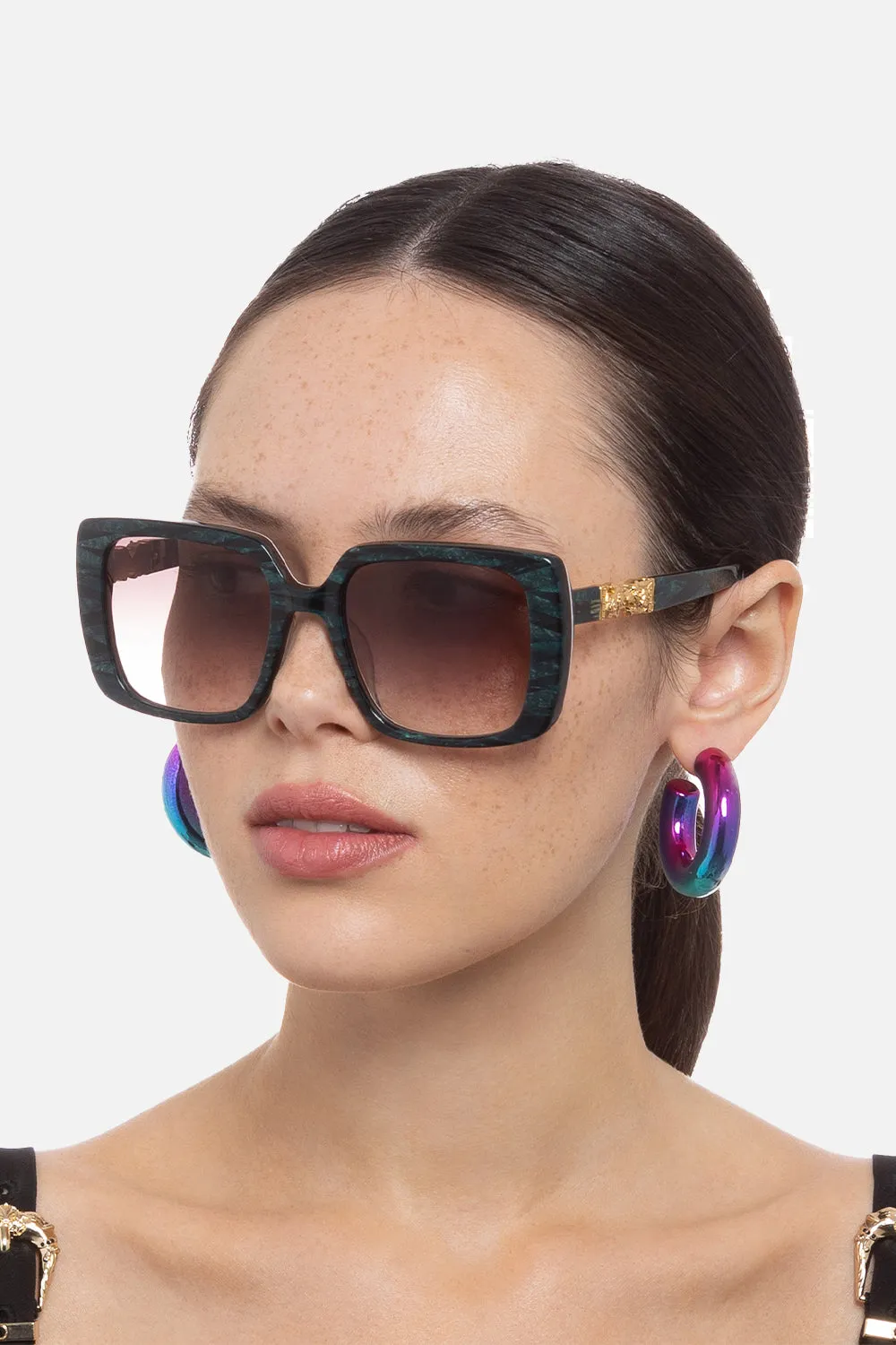 HAPPY IN THE HAMPTONS SUNGLASSES EMERALD MARBLE sold by Camilla product image thumbnail 5