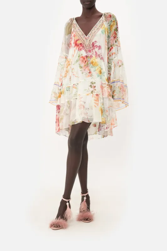 A-LINE GATHERED PANEL DRESS ROMANTIC RITES sold by Camilla