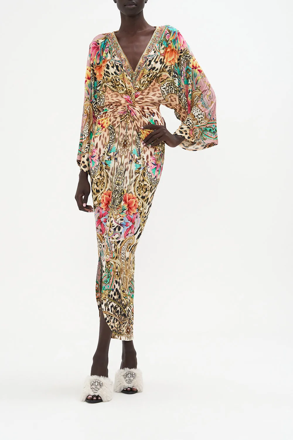 LONG SPLIT FRONT TWIST DRESS QUEEN ATLANTIS sold by Camilla