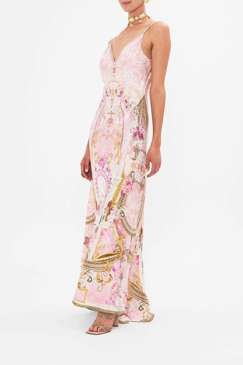 V NECK FULL LENGTH BIAS SLIP DRESS FRESCO FAIRYTALE sold by Camilla product image thumbnail 4