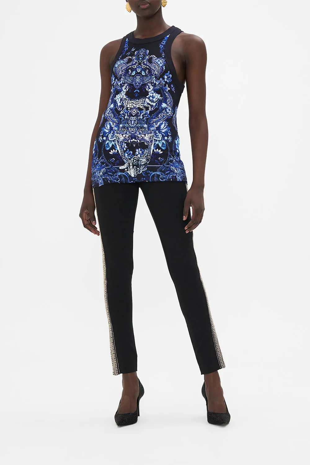 JERSEY TANK TOP - NAVY DELFT DYNASTY sold by Camilla