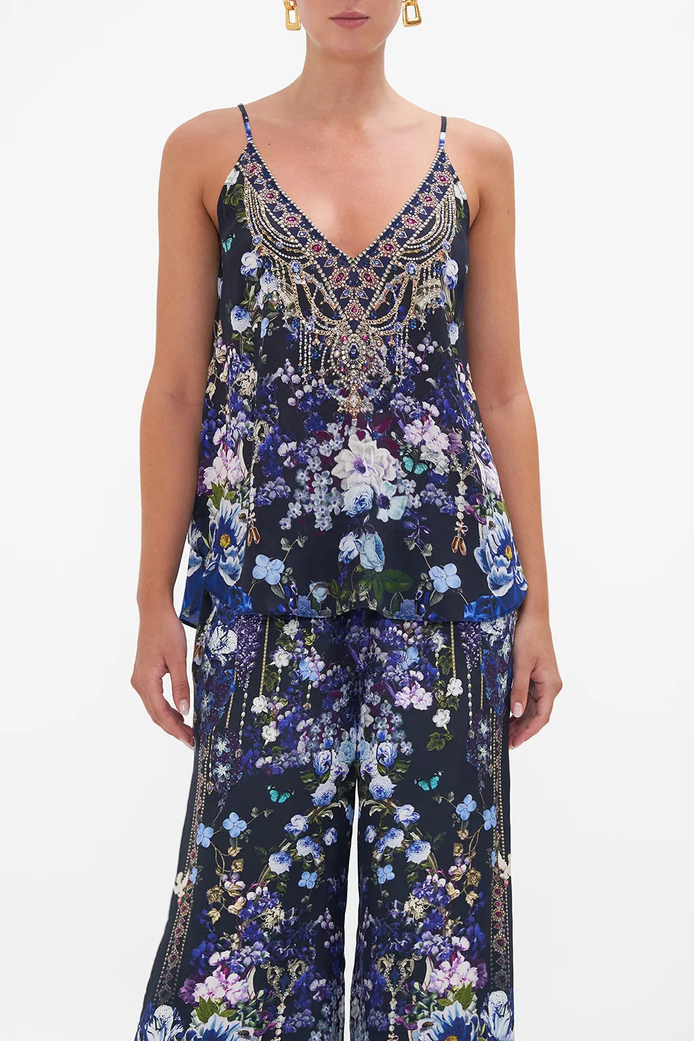 V NECK CAMI OBSIDIAN BLOOM sold by Camilla product image thumbnail 5