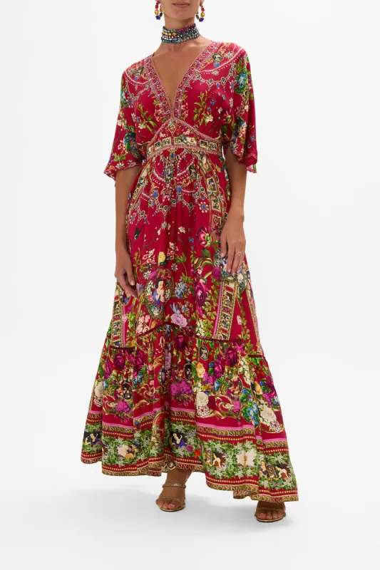 WAISTED DRESS WITH HEM RUFFLE JUST ONE BITE SNOW WHITE made by Camilla