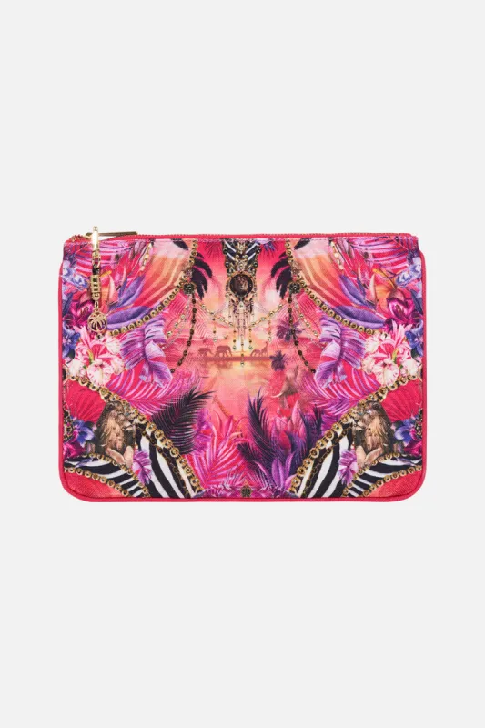 SMALL CANVAS CLUTCH WILD LOVING sold by Camilla
