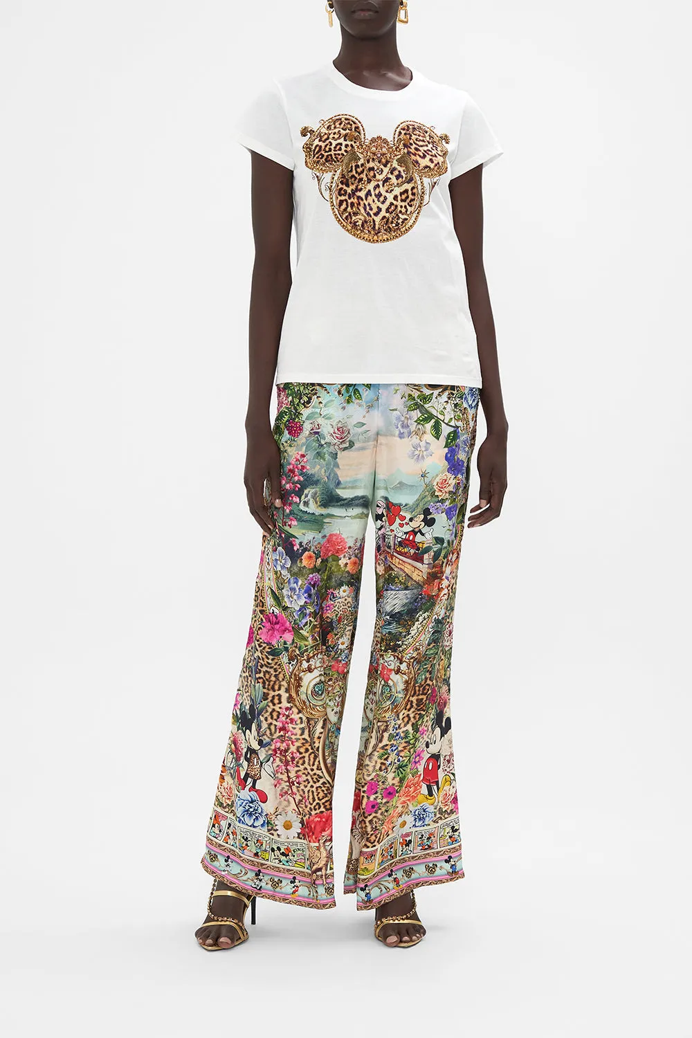 SLIM FIT ROUND NECK T-SHIRT MICKEY TAKES A TRIP sold by Camilla