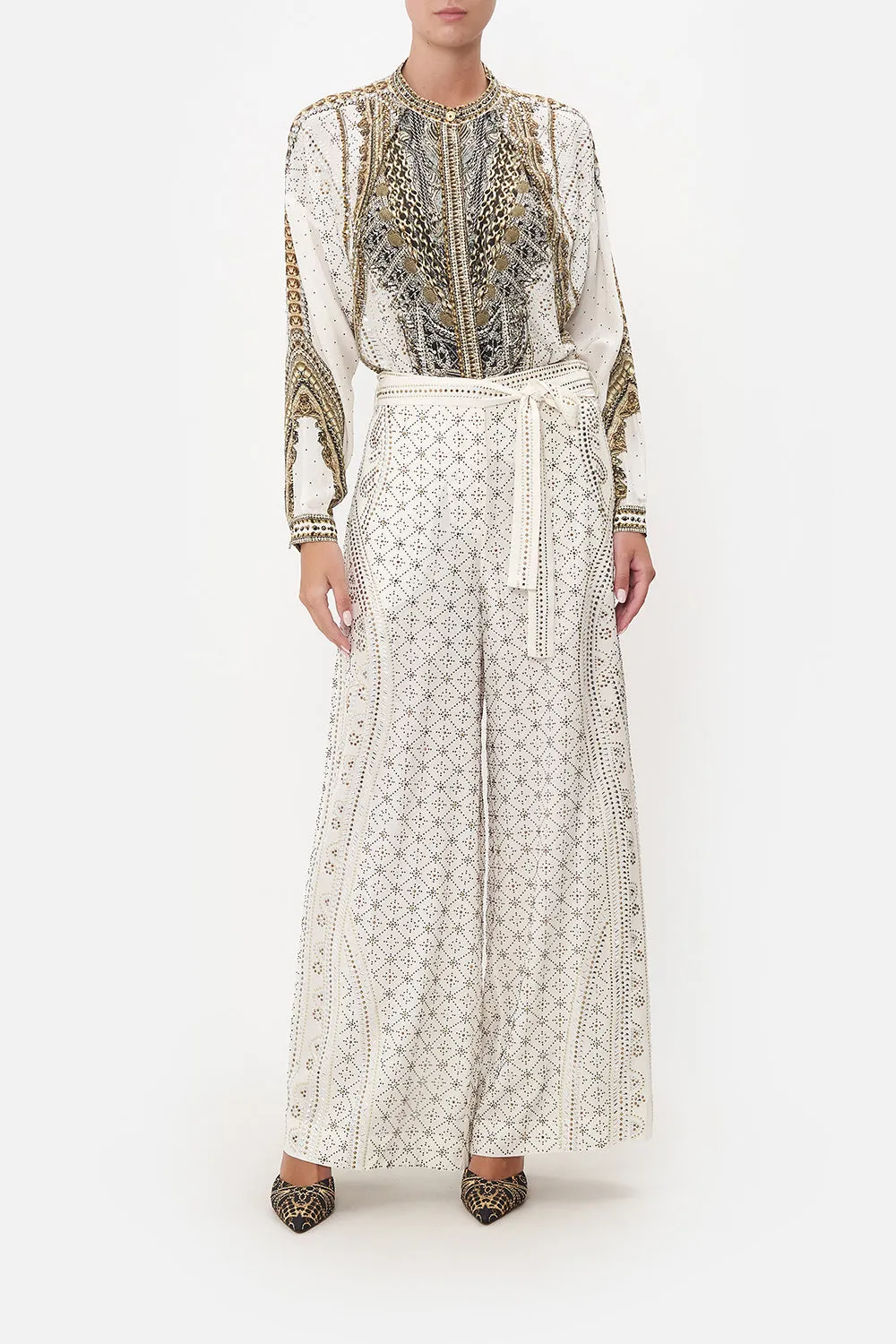 PAPERBAG WAIST WIDE LEG PANT LUXE ESPIRITU sold by Camilla