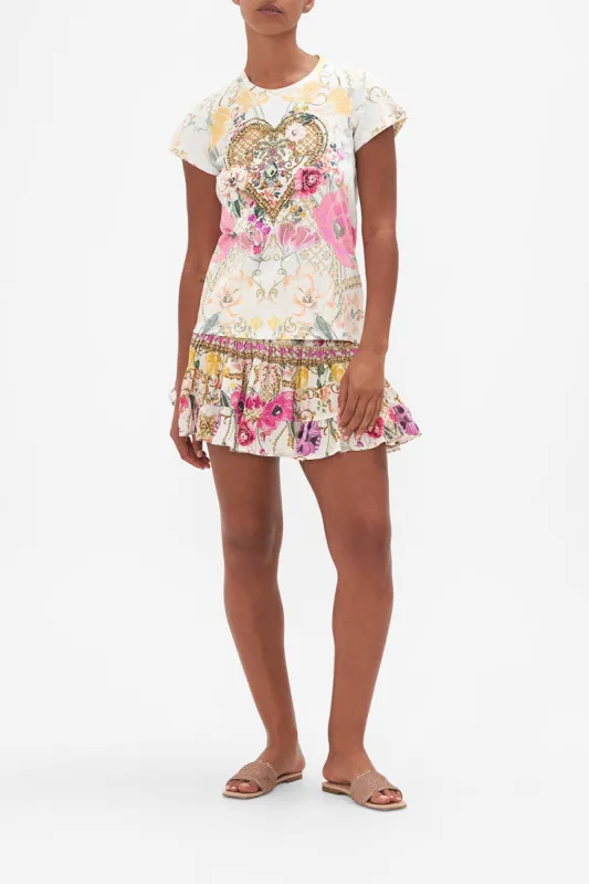 ORGANIC COTTON SLIM FIT TEE PRINTED DESTINY CALLING sold by Camilla