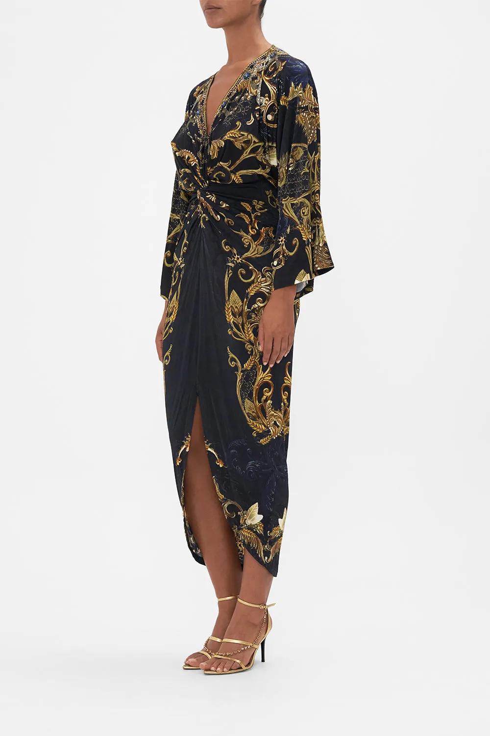 LONG SPLIT FRONT TWIST DRESS MOONLIGHT MELODIES sold by Camilla product image thumbnail 4