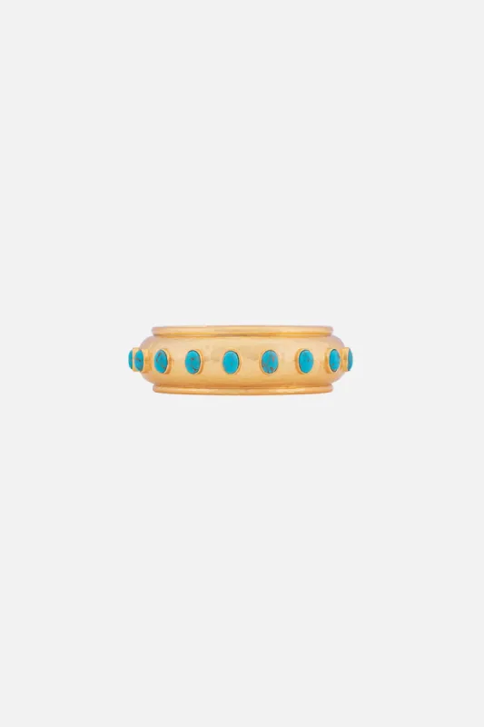 AVA GOLDEN TURQUOISE BANGLE MULTI sold by Camilla