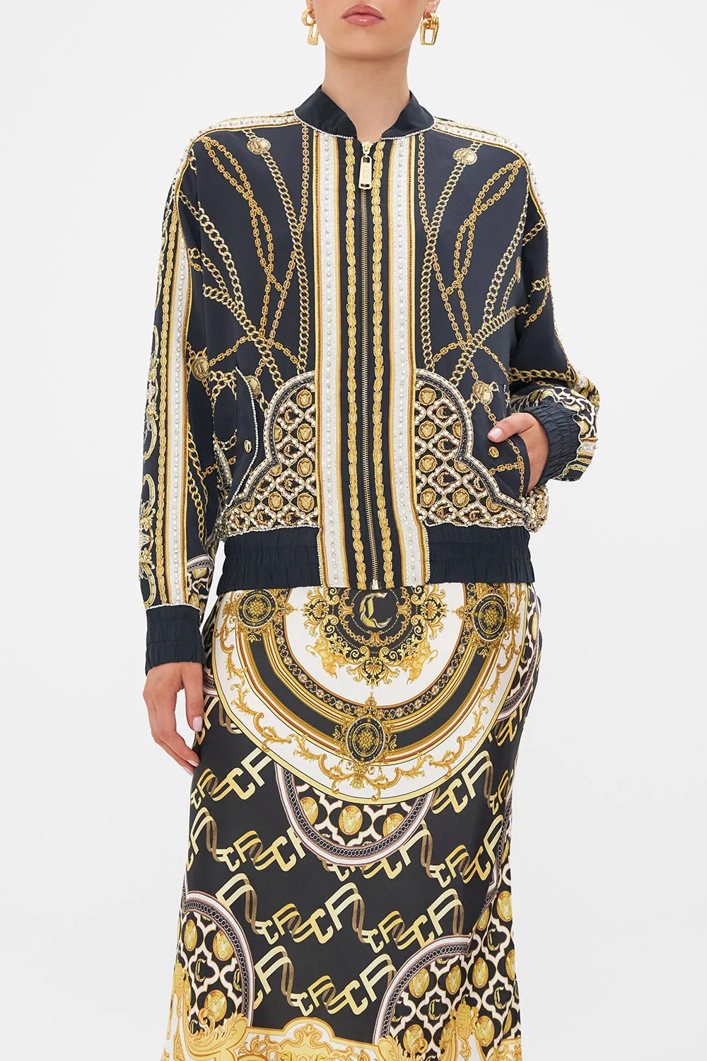 RELAXED BOMBER JACKET TETHER ME NOT sold by Camilla product image thumbnail 5