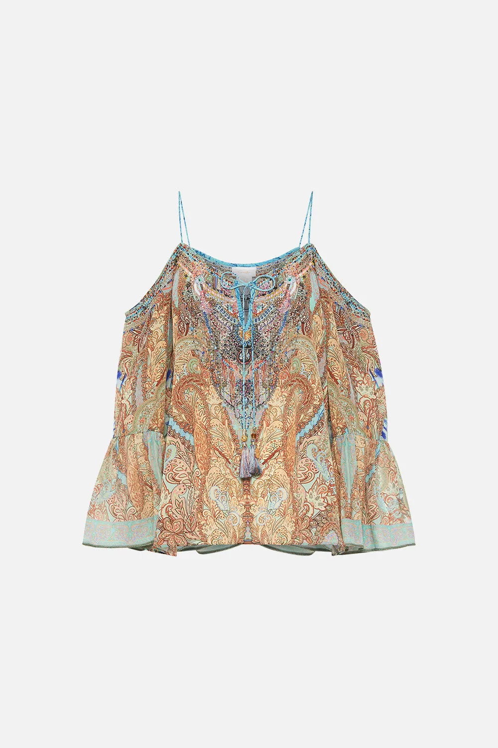 DROP SHOULDER TOP MAKE LOVE NOT WAR sold by Camilla product image thumbnail 3