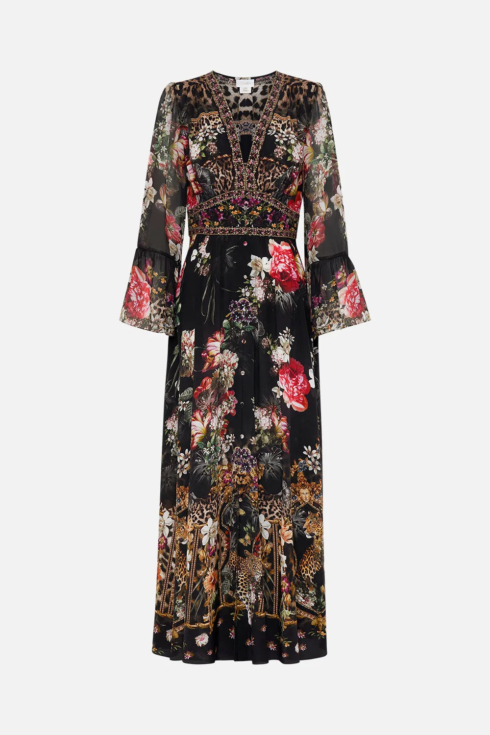 SHAPED WAISTBAND DRESS WITH RUFFLE FRILL SLEEVES A NIGHT AT THE OPERA sold by Camilla product image thumbnail 3