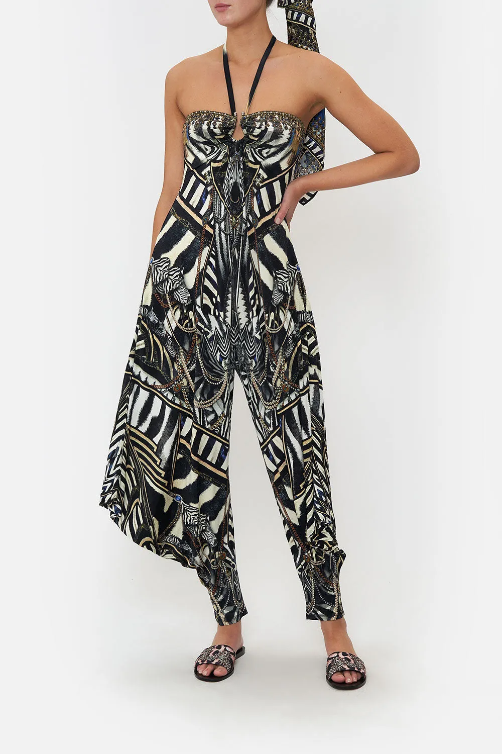 DRAPED PANT JUMPSUIT WITH HARDWARE KNIGHT OF THE WILD sold by Camilla