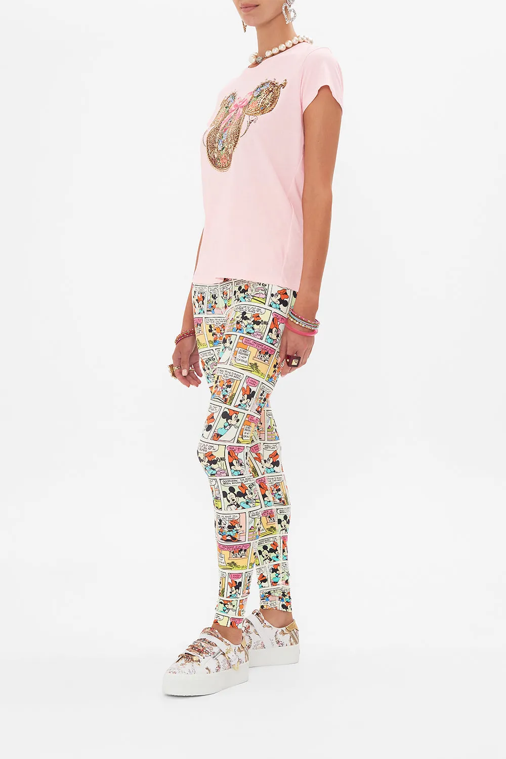 SLIM FIT ROUND NECK T-SHIRT - PINK MINNIE MOUSE MAGIC sold by Camilla product image thumbnail 4