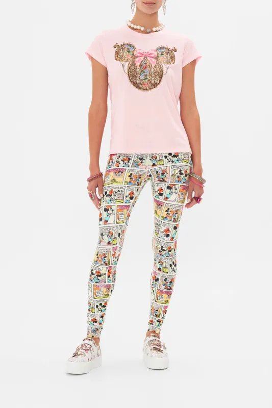 SLIM FIT ROUND NECK T-SHIRT - PINK MINNIE MOUSE MAGIC sold by Camilla
